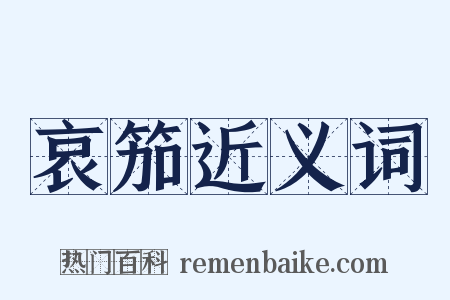 哀笳近义词是什么意思的图片